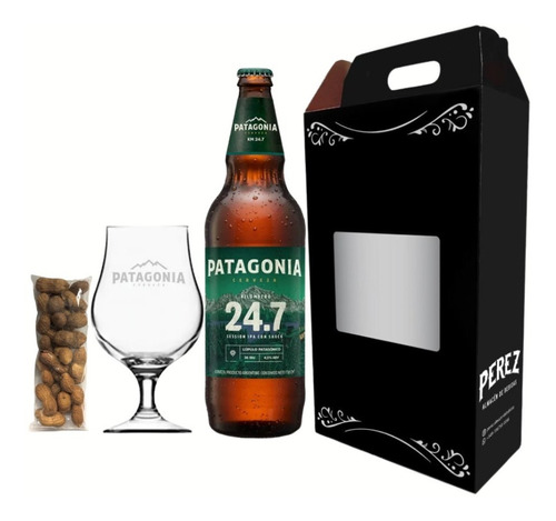 Kit Patagonia 24.7 730 Ml + Copa + Mani - Pérez Tienda