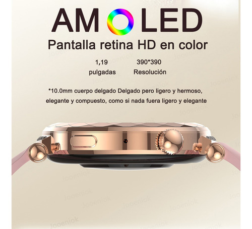 Reloj Inteligente Amoled Mujer Bluetooth Llamada Smartwatch