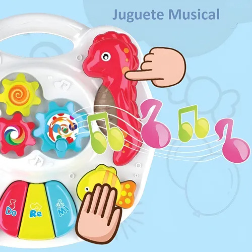 Mesa De Juego Didáctica Bebes 2 En 1 Luz Y Sonido Musical