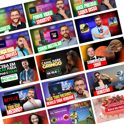 Pack Artes Prontas Para Youtube - Thumbnail