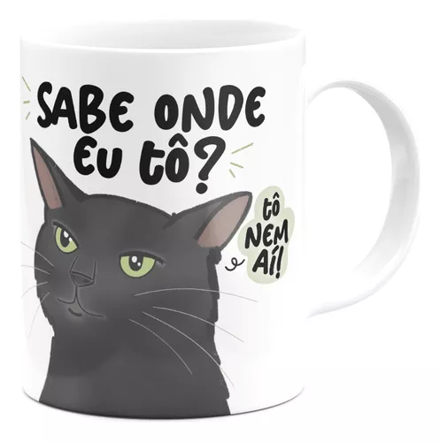 Caneca De Café Gato engraçado Big Floppa Meme