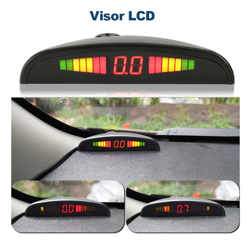 Retrovisor Com Tela + Câmera + Sensor Ré Grafite Monza