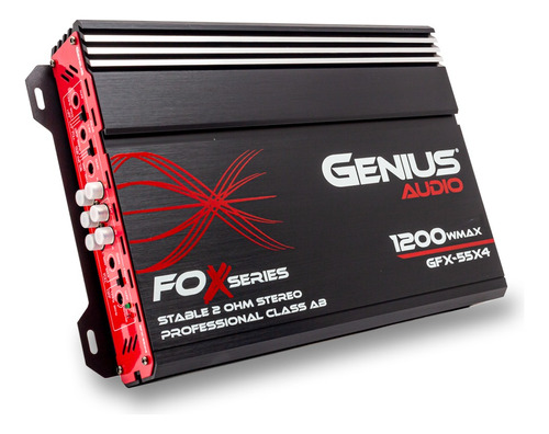 Amplificador Fox Series Genius Gfx-55x4 Clase Ab 4 Canales