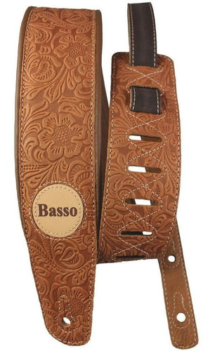 Correia Guitarra Violão Baixo Alça Basso Floral Whiskey