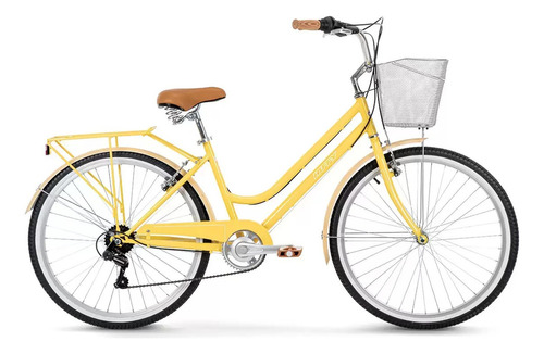 Bicicleta Huffy Keaton Rodada 26 Urbana 7 Velocidades Color Amarillo Tamaño del cuadro M