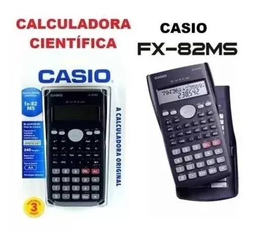 Casio FX-82MS-2 - Calculadora Científica 240 funções Preto