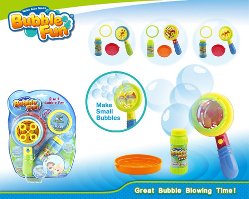 Burbujero Bubble Fun 2 En 1 Burbujas Grandes Y Pequeñas Edu