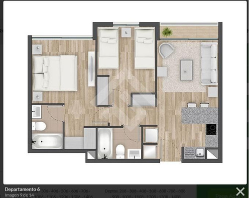 Departamento En Venta De 2 Dorm. 2 Baños Metro Plaza Maipú
