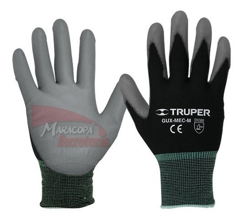 Guantes Mecánico Palma Poliuretano Dorso Nylon Truper