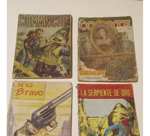 4 Revistas Comanche. Rio Bravo. El Coyote. Año 1960