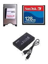 Comprar Compact Flash Pcmcia Cf 128mb Sandisk + Leitor Usb Cnc Fanuc