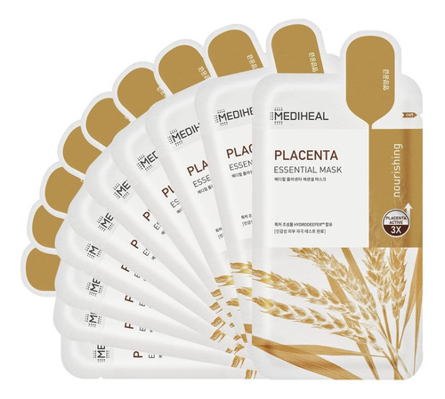 Mediheal Placenta Essential Mask - Paquete De 10 Unidades De