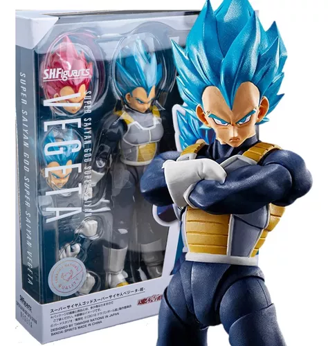 Boneco Goku Ssj Deus Blue Dragon Ball Super sh Figuarts Articulado