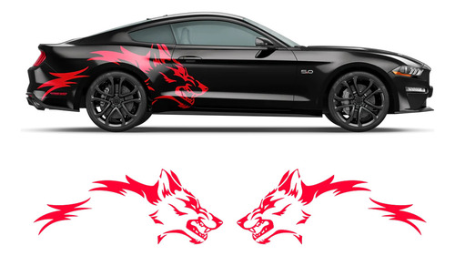 Par De Stickers Calcomanías De Coyote Para Mustang