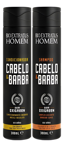 Shampoo E Cond 300ml Homem Cabelo E Barba Bio Extratus