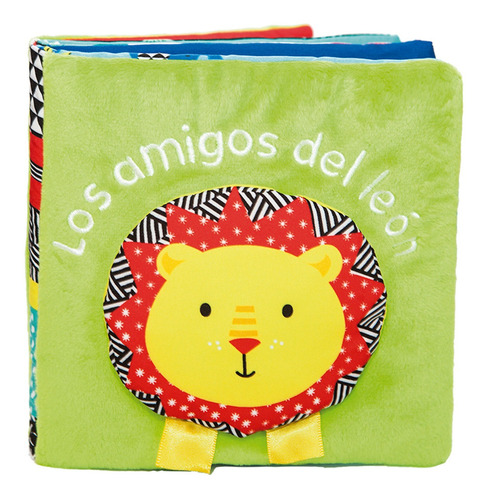 Libro Tela Los Amigos Del León Combel Bebés 6pp Texturas 0+