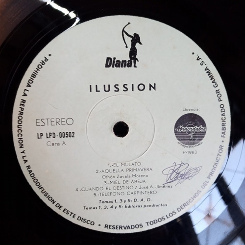 Grupo Ilussion El Mulato Vinyl,lp,acetato