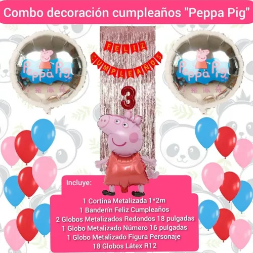 Globos Metalicos Kit De Peppa Pig Cumpleaños Fiesta 3LionBrands HG0119