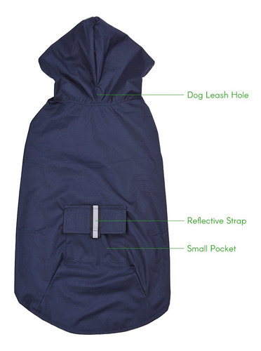 Imagen 6 de 9 de 5xl Reflectante Mascota Perro Impermeable Impermeable Imperm