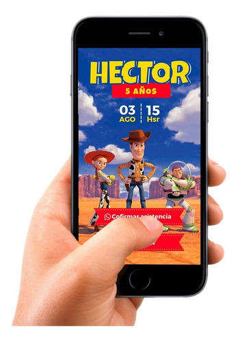 Invitación Digital Con Botones Interactivos Toy Story