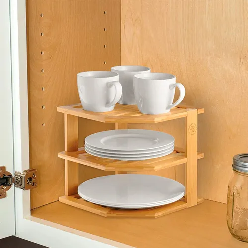 Soporte Para Platos De 3 Niveles Almacenamiento Práctico