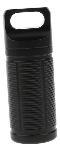 Botella De Cápsula Caja Píldora Mini Viaje Negro