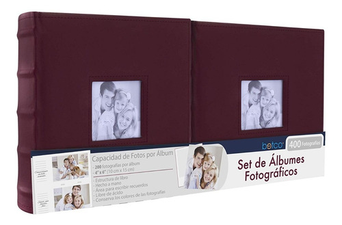 Álbum Fotográfico Para 400 Fotos Set Paquete 2 Piezas