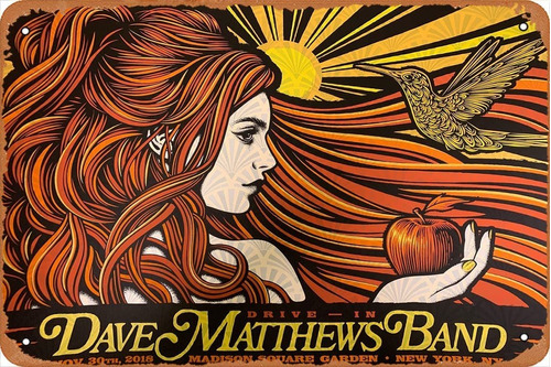 Dave Matthews Band  Póster 2020 New York Madison Square Gard