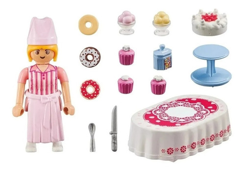 Imagen 2 de 6 de Playmobil Special Plus Pastelera Con Mesa Dulce 70381