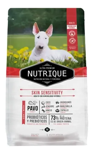 Alimento Nutrique Ultra Premium para Perro Adulto Raza Mediana Piel Sensible Pavo 15kg