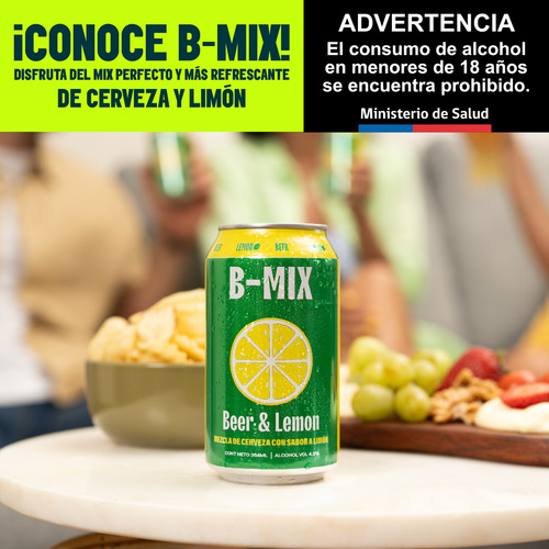 Pack 6 Cerveza Becker B-mix Limon 354cc