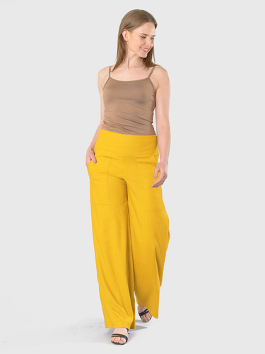 Pantalón Italiano Lino Amarillo