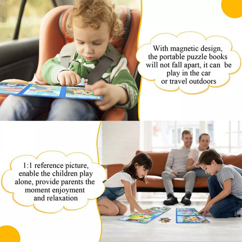 Magnético Rompecabezas Juguete Puzzle Estilo Libro Para Niño