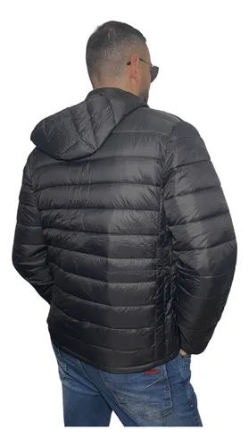 Campera Inflable Hombre Abrigada Con Capucha Desmontable