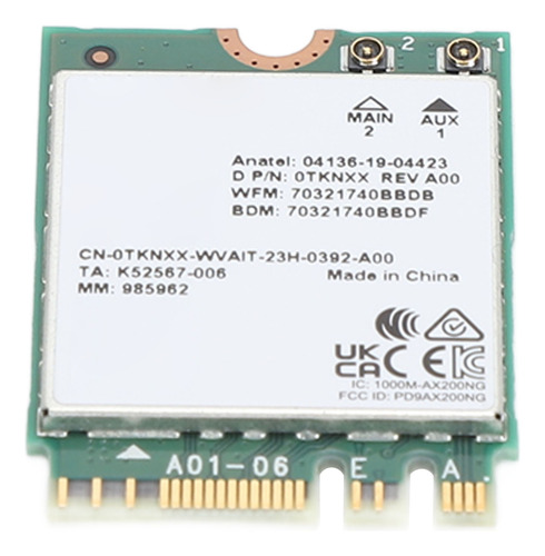 Rede De Desktop Wifi De Banda Dupla Com 6 Placas 1650x Ax200
