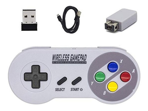 Control Inalambrico Joystick Snes Classic Pc Raspberry Usb