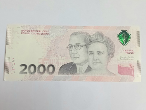 Argentina. Billete De 2000 Pesos, Reposicion. S/circular.!!!