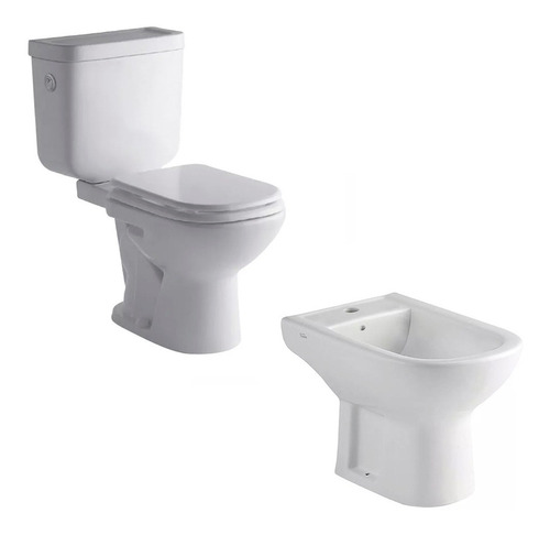 Combo Baño Bari Ferrum Inodoro Mochila Dual Bide Tapa Cs40 *