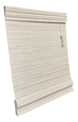 Persiana Bambu Romana Block Natural 120 (L) X 220 (A)cm Cortina C/ Bandô 1,20 (L) x 2,20 (A)