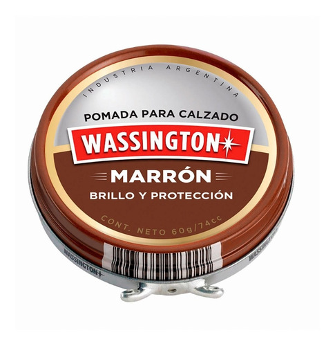 Pomada De Calzados Brillo & Proteccion Marrón Wassington 60g