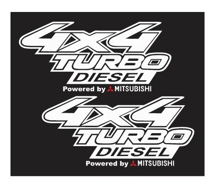Sticker 4x4 Turbo Diesel Power By Mitsubishi L200 Calcas