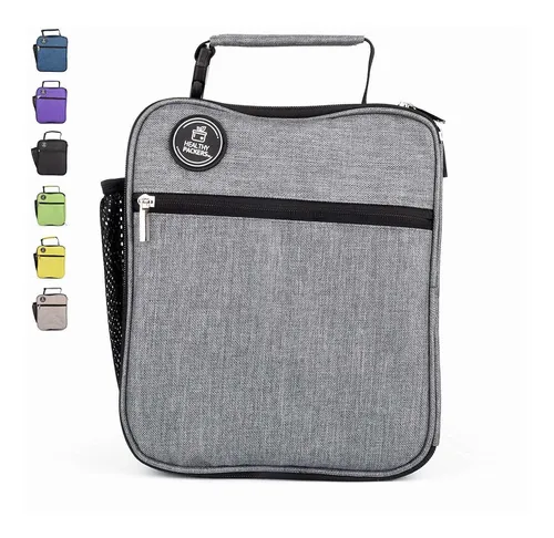 congelables aislada color gris para almacenar alimentos peque/ños bolsa t/érmica reutilizable con correa para adultos bolsa de almuerzo Fiambrera para hombre bolsa de trabajo 7 L