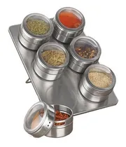 Comprar Set X6 Especieros Frasco Condimenteros Imantados Con Soporte