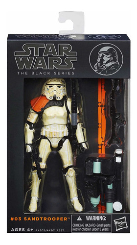 Star Wars Black Series Sandtrooper Linea Naranja 2013 (Reacondicionado)