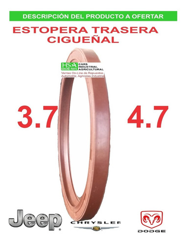 Estopera Trasera Cigüeña Jeep Grand Cheroke 3.7-4.7 #* G