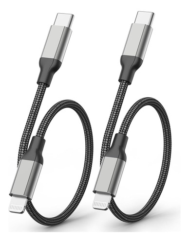 Cable Usb C A Lightning De 6 Pulgadas Corto, 0.5 Pies 2pack 