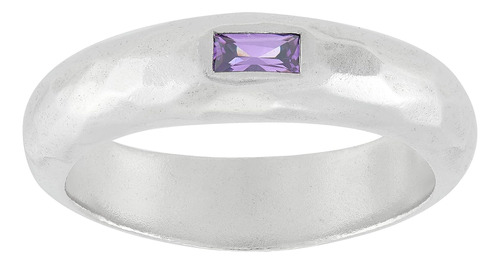 Anillo De Plata De Con Circonita Cbica Morada Great Habits