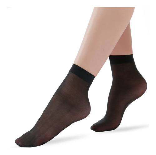 12 Pares De Calcetines Tobilleros Transparentes Para Mujer