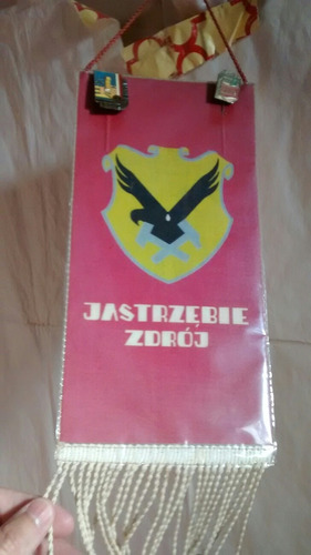 Jastrzebie Zdroj-banderin -plastificado-con Pines Metal-unic