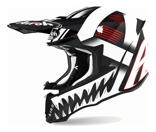 Capacete Motocross Airoh Twist Mask Preto Trilha Off Road